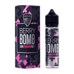 60ML bottle of VGOD Berry Bomb eLiquid with sweet and sour strawberry candy flavor, 70/30 VG/PG.