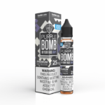 Iced Purple Bomb SaltNic 30ml by VGOD – grape juice and candy flavor with menthol, available in 25mg and 50mg.