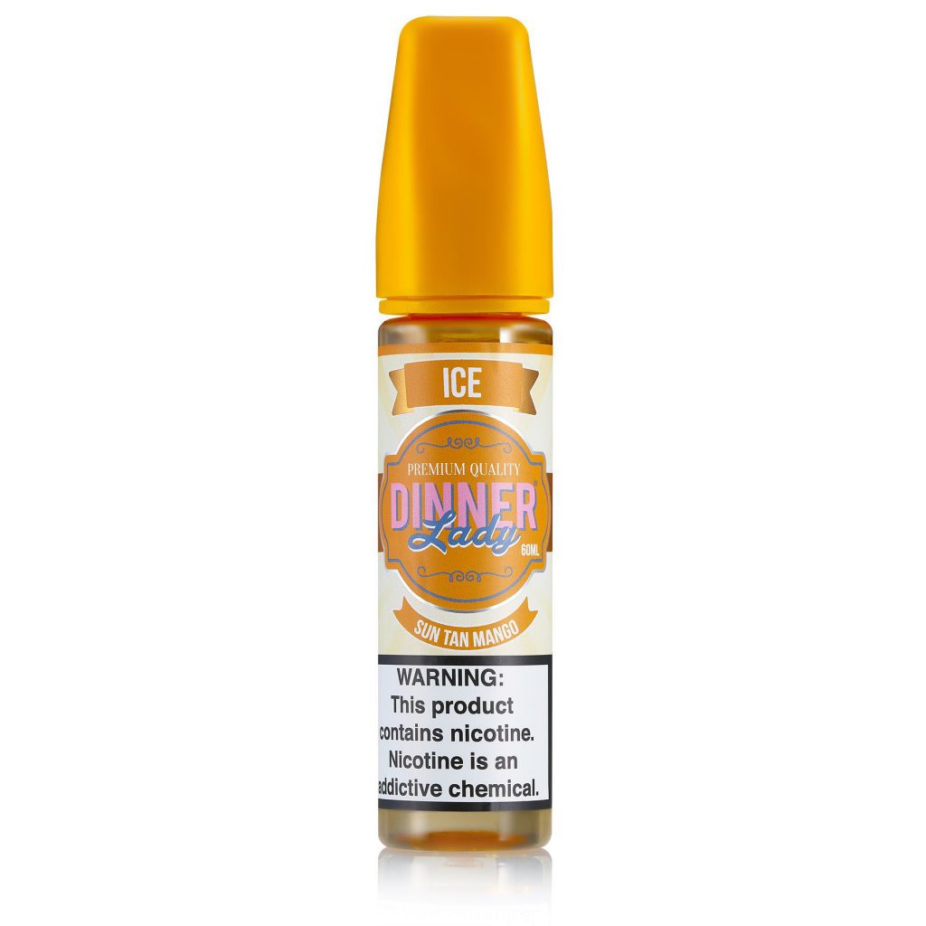 Sun Tan Mango 60ml E-Liquid by Dinner Lady – Mango, Honey, and Ice Blend