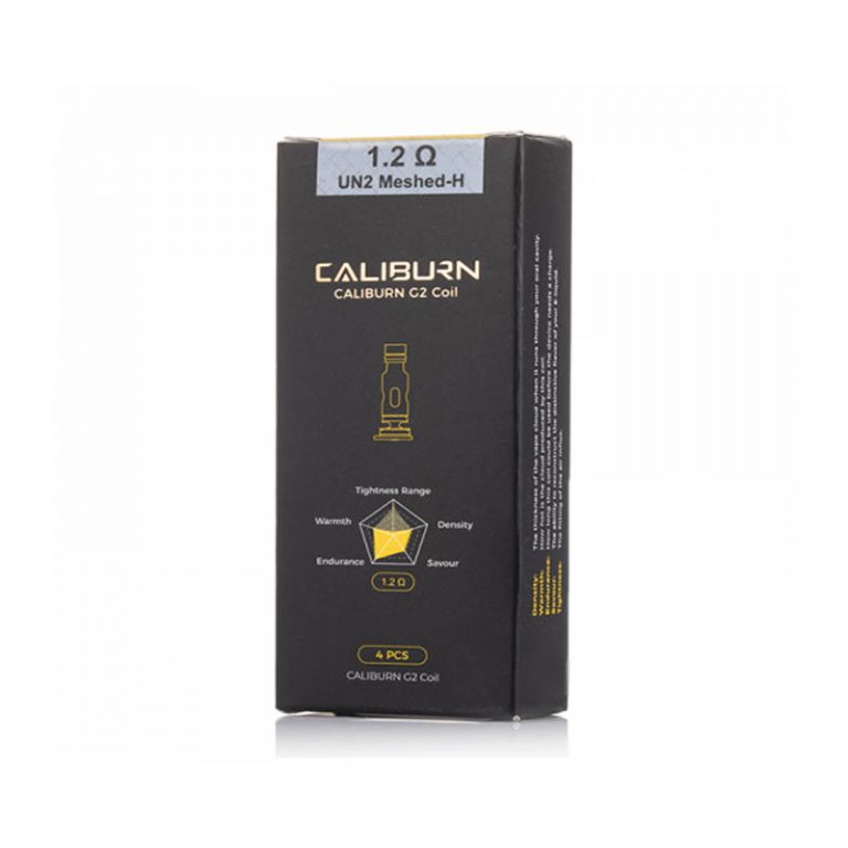 Uwell Caliburn G2 Replacement Coils – 0.8Ω and 1.2Ω mesh, 4-pack, press-fit design