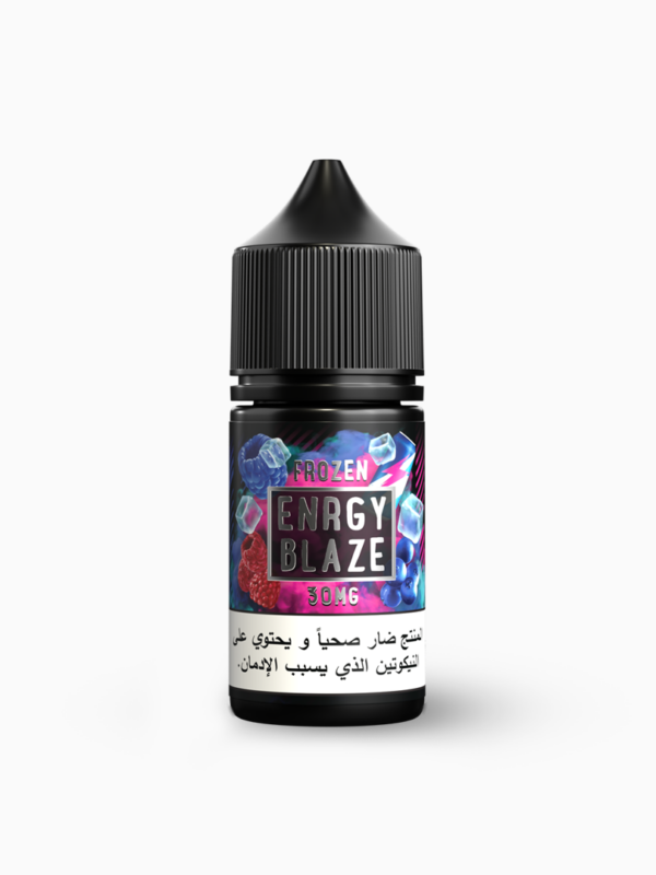 30ml bottle of Frozen Energy Blaze salt nicotine e-liquid – 30mg strength for low-watt vape kits