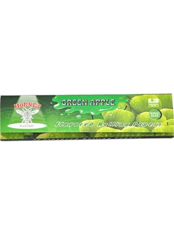 HORNET King Size Flavored Slim Rolling Papers (Green Apple)