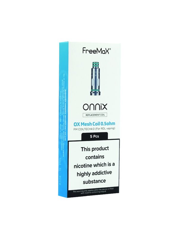 Freemax ONNIX replacement coils 0.5Ω mesh and 1.0Ω DVC, 5-pack for RDL and MTL vaping