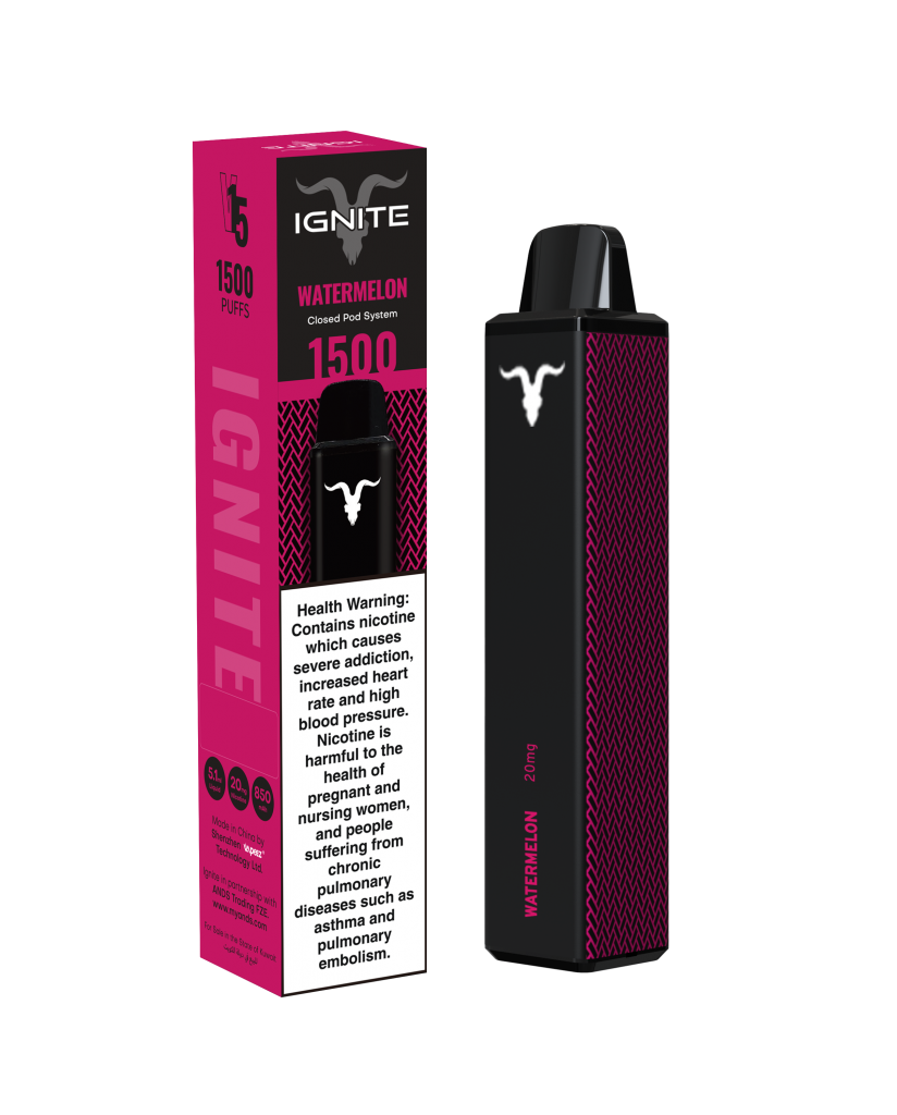 IGNITE V1500 – WATERMELON - Q8Vapes كويت فيب