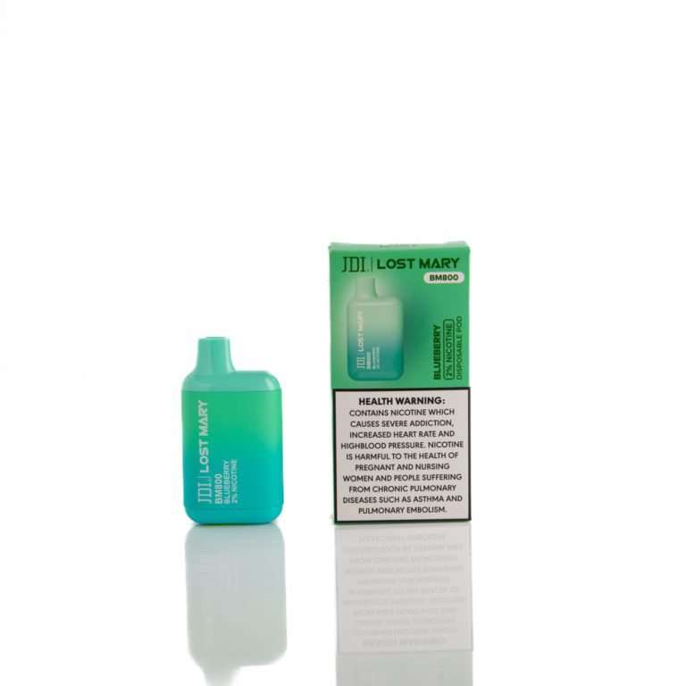 JDI Lost Mary disposable vape, 800 puffs, 20mg nicotine, 2ml e-liquid, 550mAh battery, no charging or refilling required.