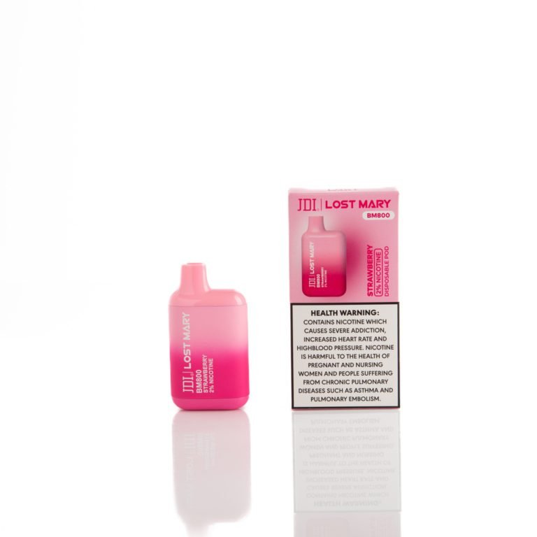 JDI Lost Mary disposable vape, 800 puffs, 20mg nicotine, 2ml e-liquid, 550mAh battery, no charging or refilling required.