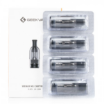 Description Geekvape WENAX M1 Cartridge Pod is designed for Geekvape WENAX M1 Pod Kit 800mAh. Geekvape WENAX M1 Cartridge has 2ml capacity with side filling design. There are 2 type pods: 0.8ohm /1.2ohm for options.Parameters: Capacity: 2ml Resistance: 0.8Ω 14-16W. 1.2Ω 10-13WFeatures Clear-view Pod with Lip. comfy Drip Tip. Set free the hands. A clear view for the liquid level. The ideal reminder to refill your 2ml pod.
