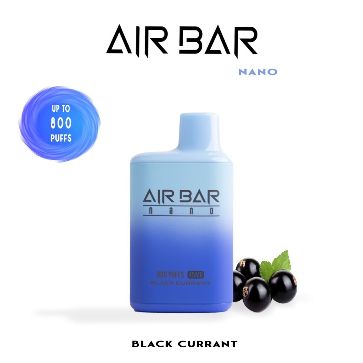 "Air Bar Nano – جهاز فيب بود مغلق، 800 نفثة، نيكوتين 20mg، سهل الاستخدام، تصميم مدمج"