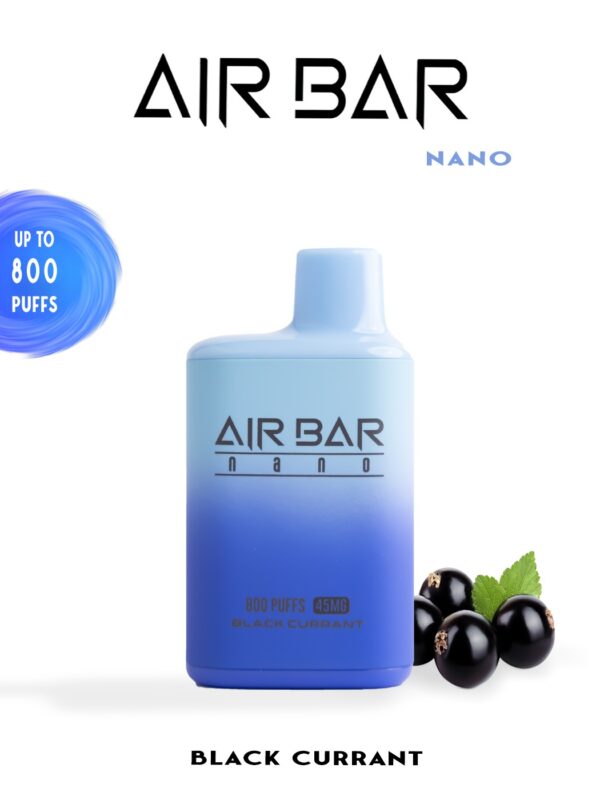 "Air Bar Nano – جهاز فيب بود مغلق، 800 نفثة، نيكوتين 20mg، سهل الاستخدام، تصميم مدمج"