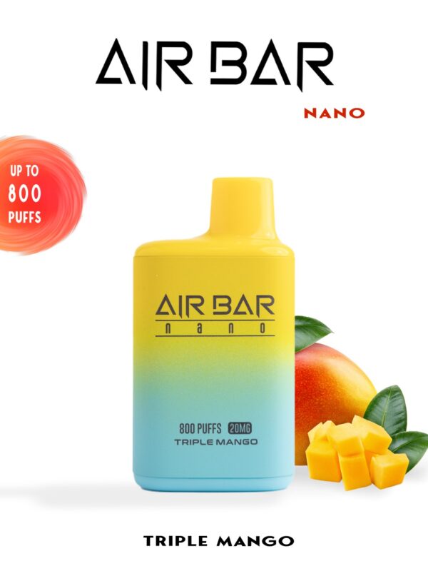 "Air Bar Nano – جهاز فيب بود مغلق، 800 نفثة، نيكوتين 20mg، سهل الاستخدام، تصميم مدمج"