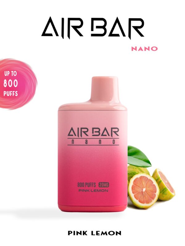 "Air Bar Nano – جهاز فيب بود مغلق، 800 نفثة، نيكوتين 20mg، سهل الاستخدام، تصميم مدمج"