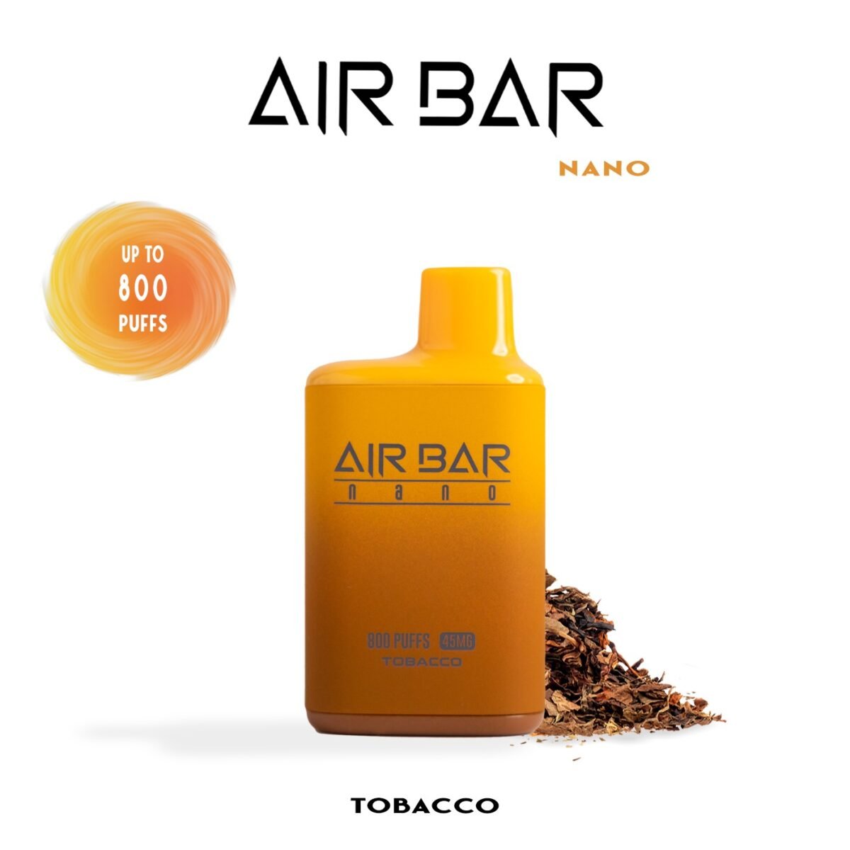 "جهاز Air Bar Nano بنكهة التبغ - 800 نفثة، نظام بود مغلق"
