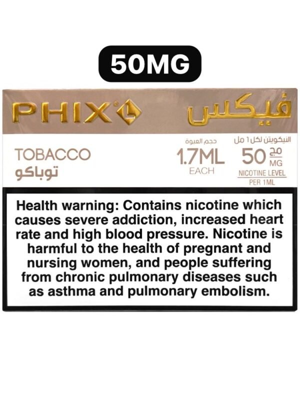 PHIX Vape Pods – 4-Pack, 1.7ml Each, 50mg Nicotine, Ceramic Wick
