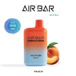 "Air Bar Ultra closed pod vape system with 5000 puffs and 20–45mg nicotine concentration in health-warning packaging"