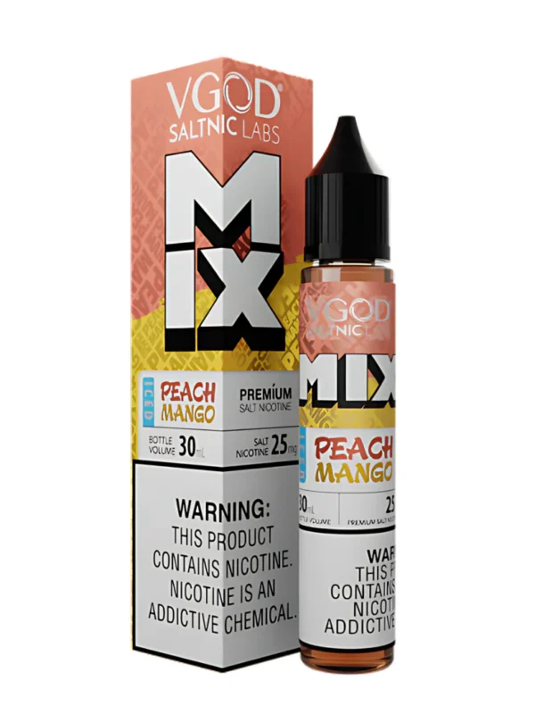 VGOD SaltNic Iced Peach Mango 30ml bottle – balanced 50/50 vape juice for pod systems