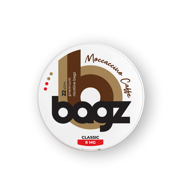 Bagz Bagz Pouch extra strong nicotine pouches, slim format, 8mg/g nicotine, 22 portions per pack.