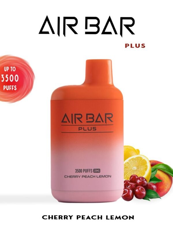 "سيجارة إلكترونية قابلة للتصرف بنكهة الكرز، الخوخ، والليمون - 3500 سحبة"