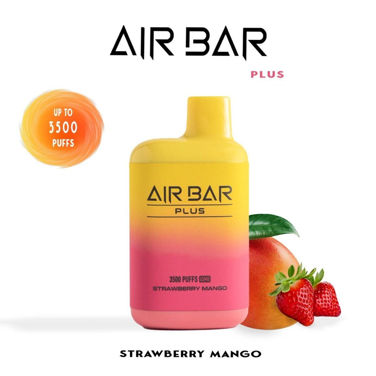 "سيجارة إلكترونية قابلة للتصرف بنكهة الفراولة والمانجو - 3500 سحبة"