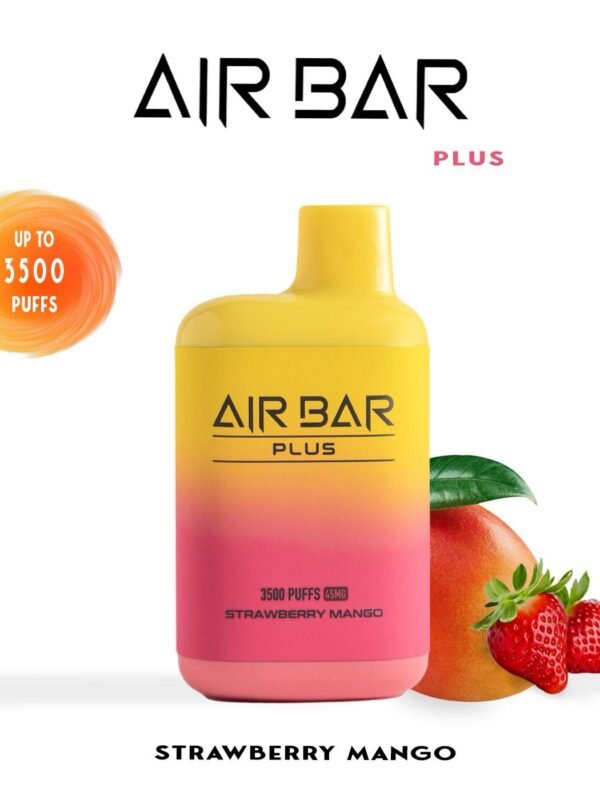 "سيجارة إلكترونية قابلة للتصرف بنكهة الفراولة والمانجو - 3500 سحبة"