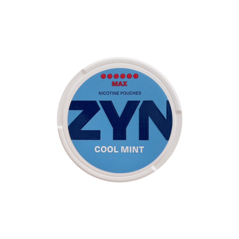 ZYN Cool Mint X-Strong 16mg nicotine pouches, slim format with intense mint and peppermint flavor.