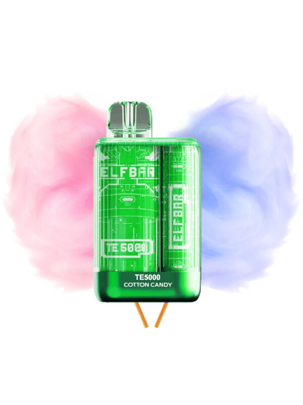 ELF BAR Disposable E-Cigarette – Cotton Candy Flavor, 5000 Puffs, 650mAh Battery