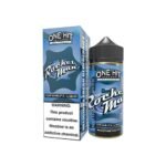 ONE HIT WONDER™ Rocket Man 100ML vape juice bottle with blueberry, yogurt, and cream flavor – includes transport tubes and childproof packaging.