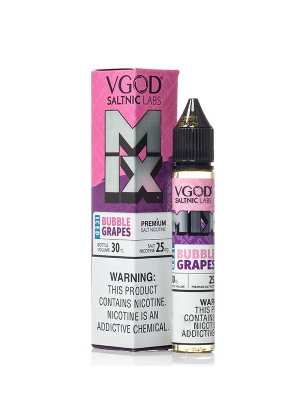 VGOD Iced Mix Series SaltNic 30ml e-liquid bottle with frozen fruit flavors, crafted by VGOD SALTNIC LABS.