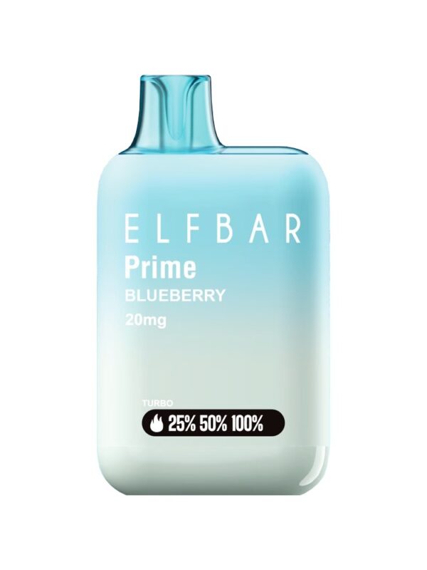 "فيب ELFBAR Prime بنكهة التوت الأزرق - 1000 سحبة مع خاصية التيربو"