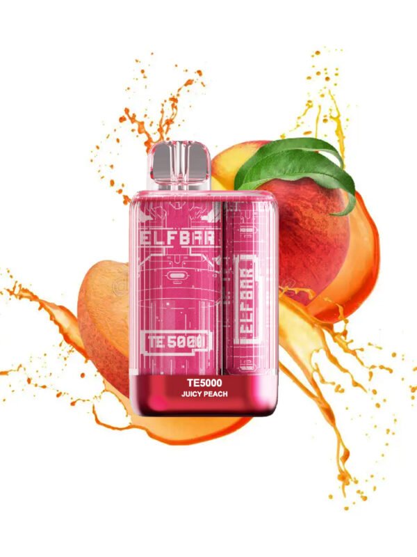 ELF BAR Disposable E-Shisha – Juicy Peach Flavor, 5000 Puffs, 650mAh Battery