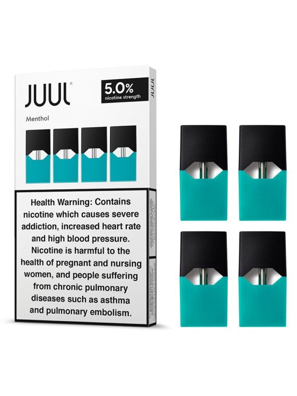 "JUUL Menthol Pods – 4-Pack, 5.0% Nicotine Strength, Pre-filled Cartridges"