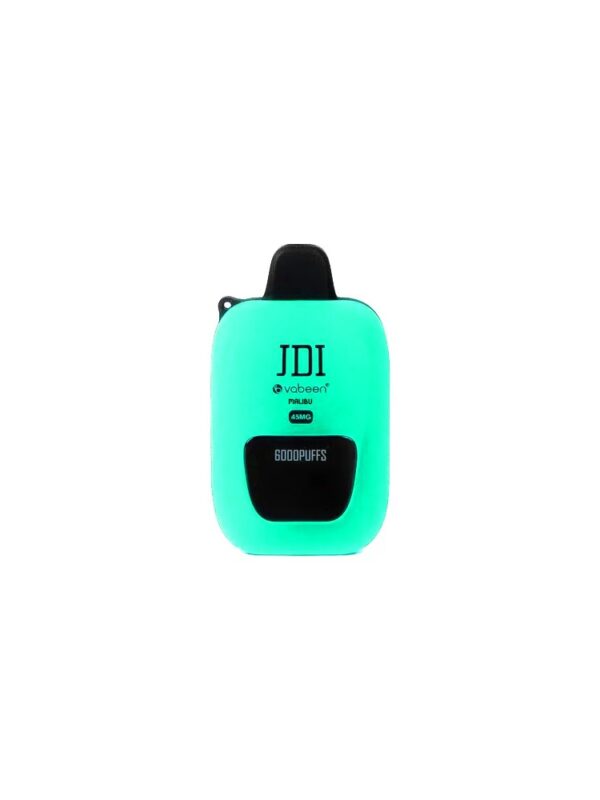 JDI Vabeen Malibu vape with 6000 puffs, digital screen, and rechargeable battery.