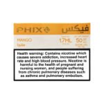 "PHIX Mango Pods – 4-Pack, 50MG Nicotine, 1.7ml, Up to 400 Puffs Each"