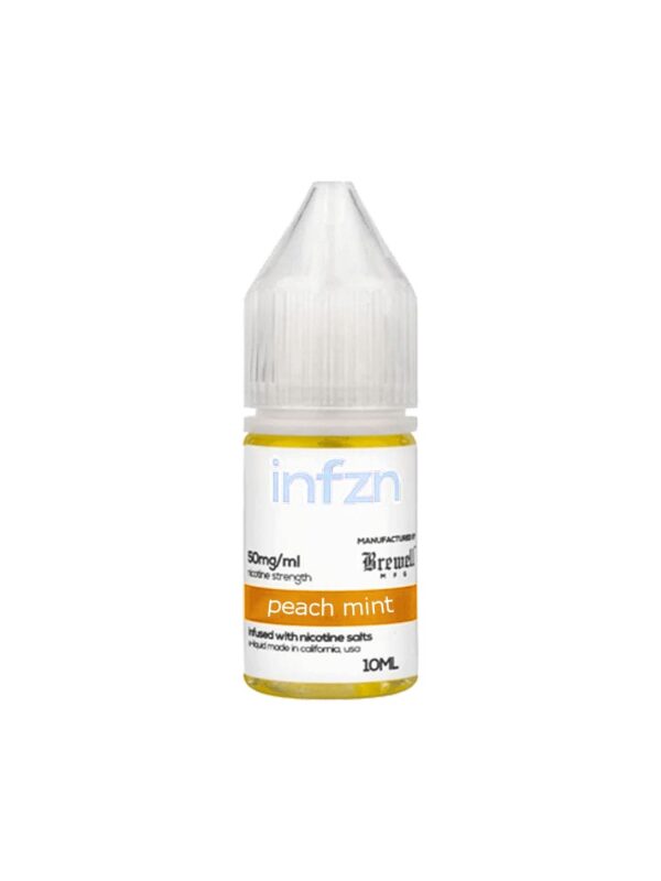 INFZN Peach Mint Salt 30ml E-Liquid Bottle – 36mg / 50mg Nicotine