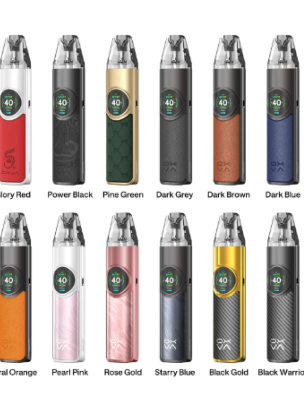 "OXVA NeXLIM 40W vape kit with 1500mAh battery, color display, and 4ml pod cartridge."