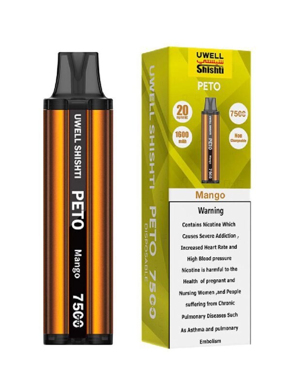 جهاز شيشة إلكترونية UWELL Caliburn X 7500 سحبة، 20 ملغ نيكوتين، بطارية داخلية 1600 مللي أمبير، تصميم مدمج وسعة 13 مل.