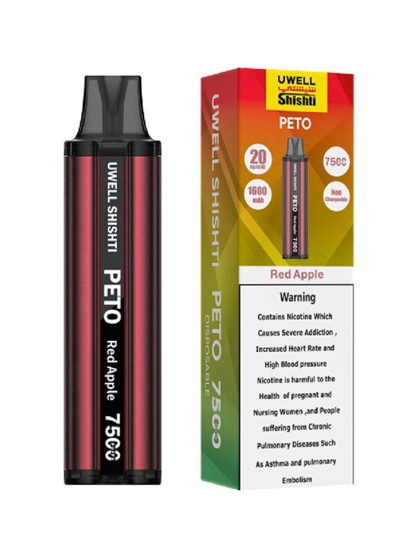 جهاز شيشة إلكترونية UWELL Caliburn X 7500 سحبة، 20 ملغ نيكوتين، بطارية داخلية 1600 مللي أمبير، تصميم مدمج وسعة 13 مل.