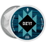 DZRT mini dry nicotine pouches in a discreet can, 10mg strength, 20 pouches per pack.