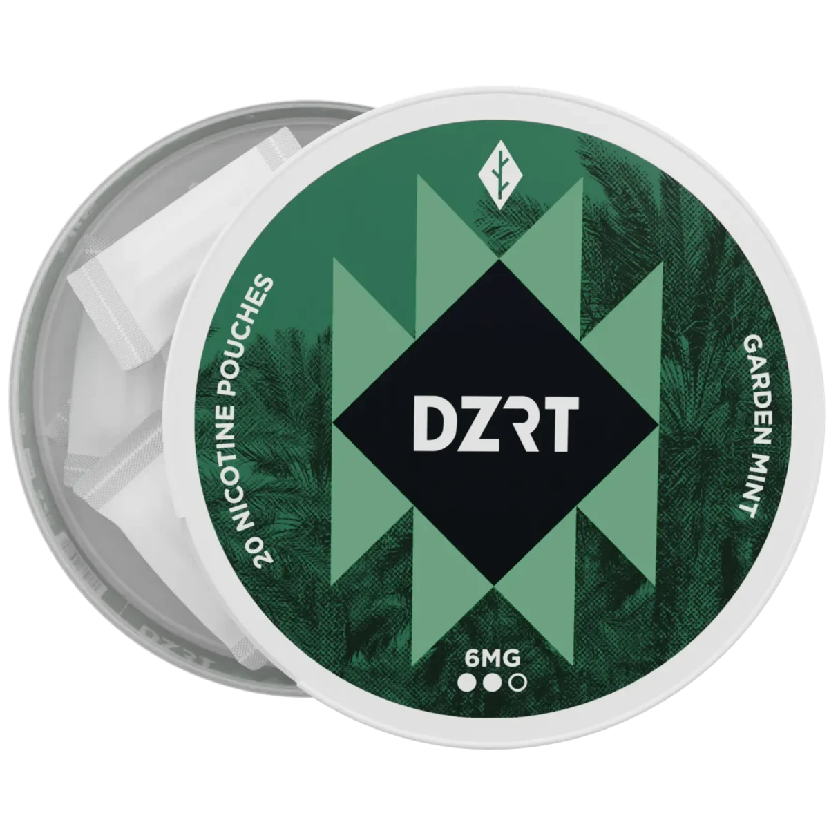 DZRT Mini Nicotine Pouches – 10mg | Discreet & Tobacco-Free DZRT mini dry nicotine pouches in a discreet can, 10mg strength, 20 pouches per pack.
