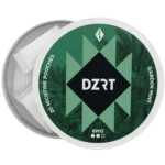 DZRT mini dry nicotine pouches in a discreet can, 10mg strength, 20 pouches per pack.