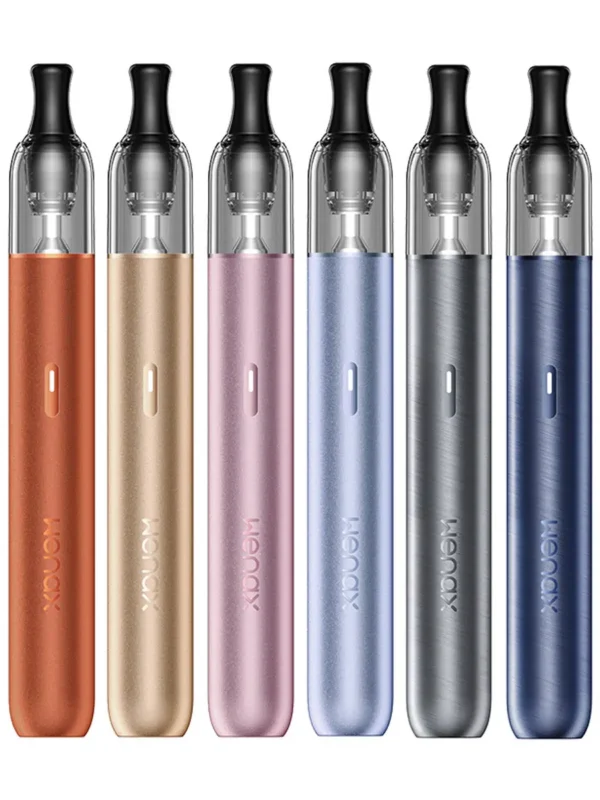 Wenax M2 Pod Kit with 1200mAh battery, fast charging, and sleek cigar-style design.