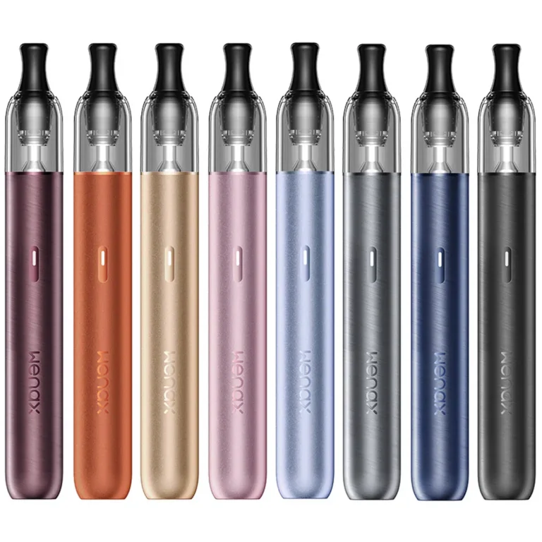 Wenax M2 Pod Kit with 1200mAh battery, fast charging, and sleek cigar-style design.