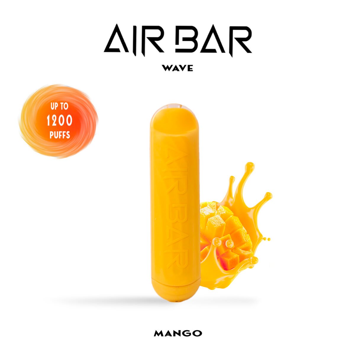 Air Bar Wave disposable vape in a sleek cylindrical design, offering up to 1200 puffs.