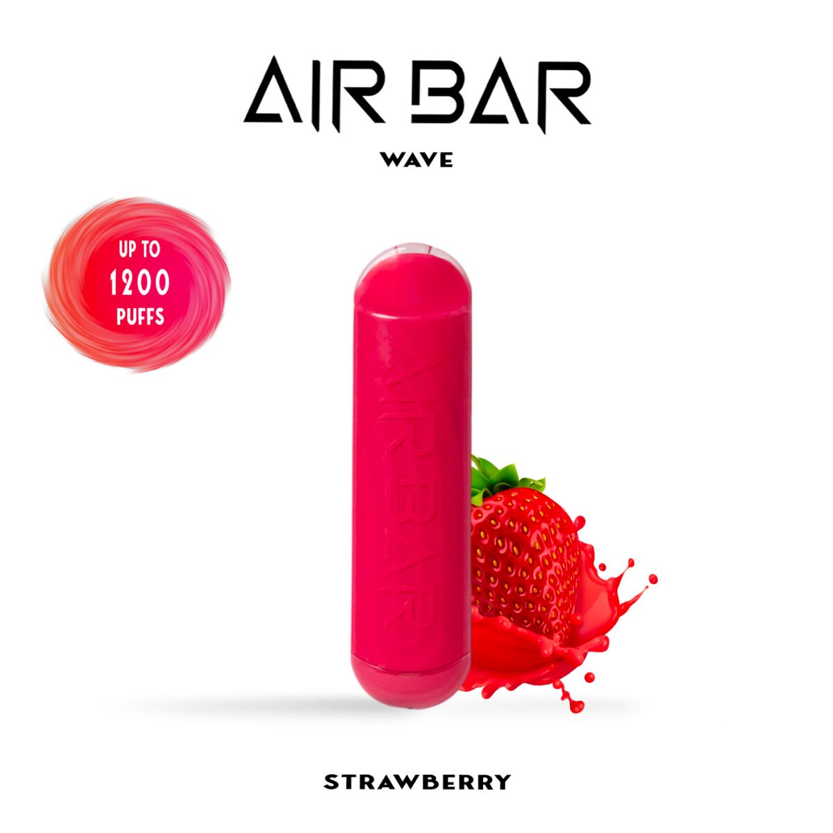 Air Bar Wave disposable vape in a sleek cylindrical design, offering up to 1200 puffs.
