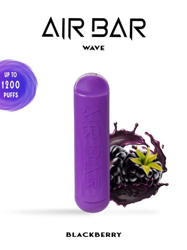 Air Bar Wave disposable vape in a sleek cylindrical design, offering up to 1200 puffs.