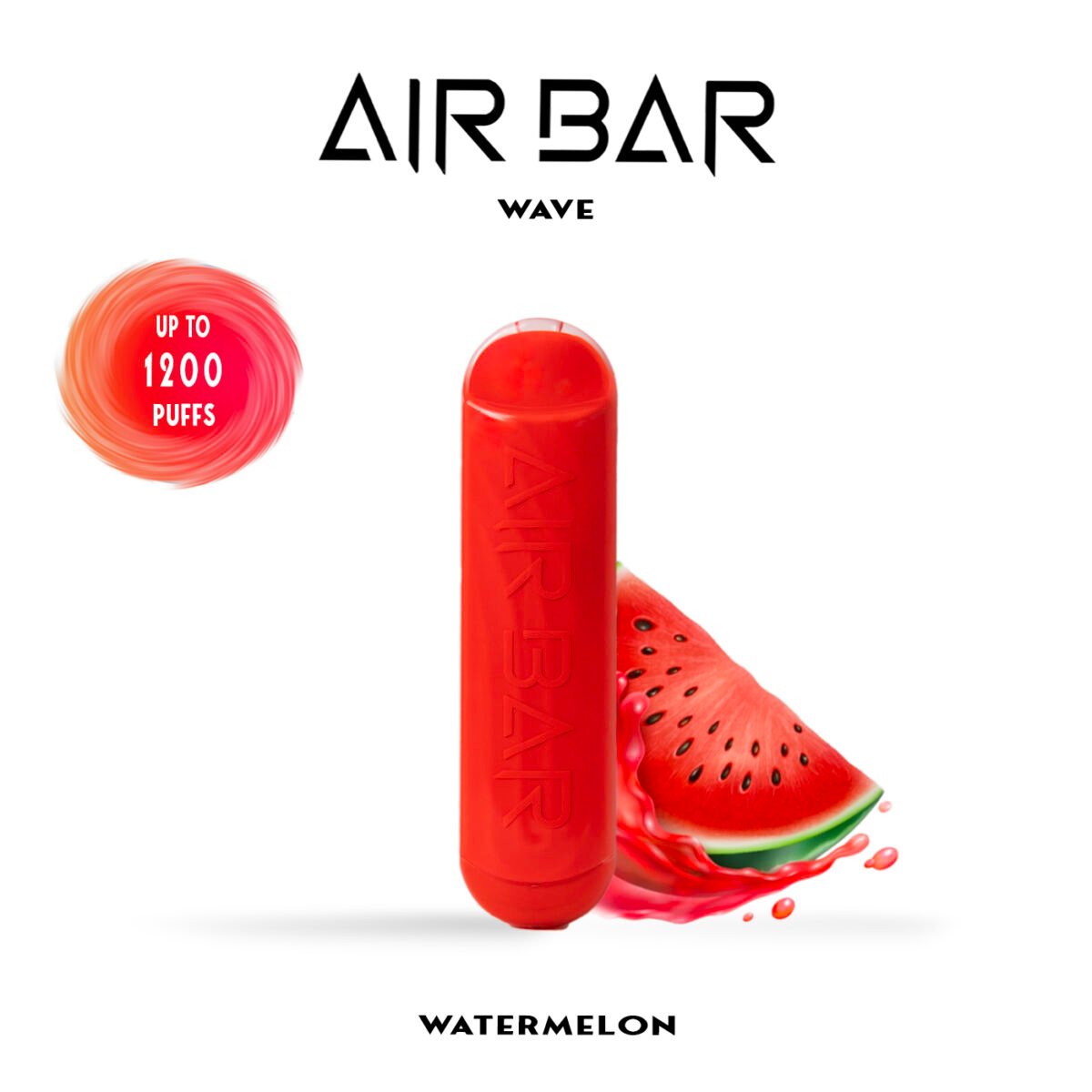 Air Bar Wave disposable vape in a sleek cylindrical design, offering up to 1200 puffs.