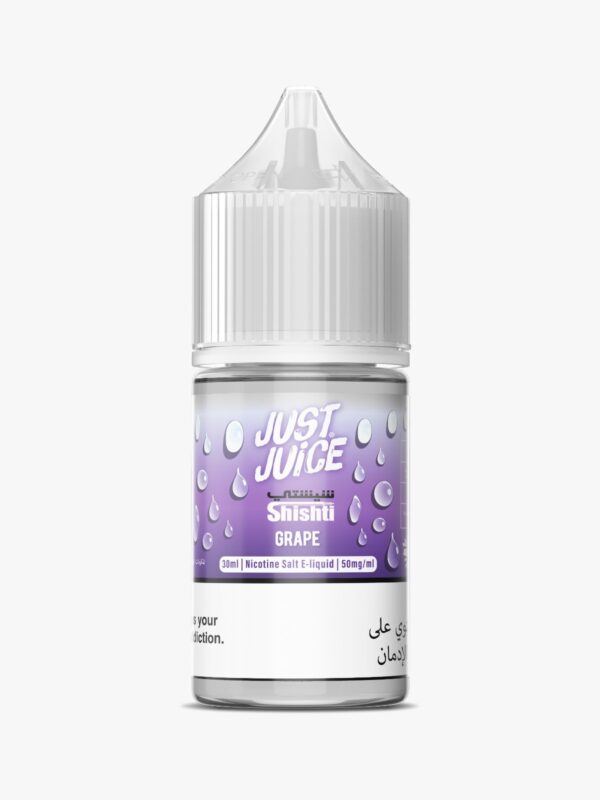Just Juice Grape 30ml e-liquid bottle, 50mg nicotine salt, designed for pod devices.