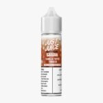 Bottle of Just Juice Vanilla Toffee Tobacco 60ml e-liquid with 3mg nicotine strength, combining premium tobacco, vanilla, and toffee flavors.