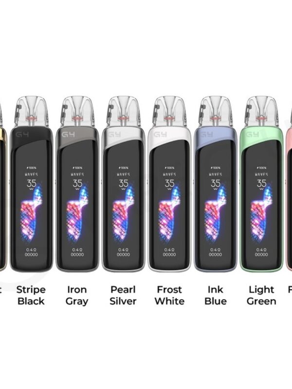 Uwell Caliburn G4 Pro pod vape kit with 1800mAh battery, 2.51-inch touchscreen, and GPP coil compatibility.
