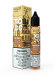 VGOD Tobacco Plus Belgian Butterscotch SaltNic 30ml bottle, available in 20mg, 25mg, and 50mg nicotine strengths.